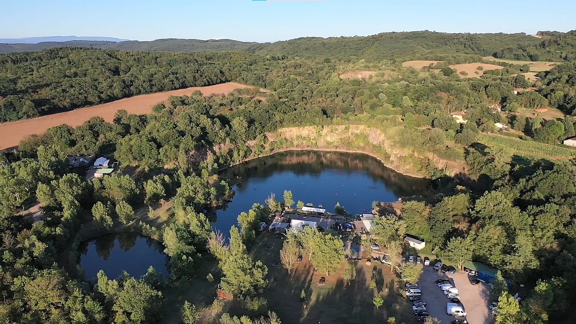 Vue aérienne de la carrière de Chamagnieu